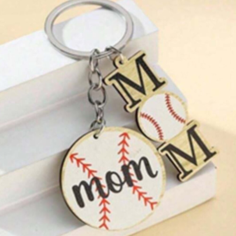 Baseball Mom Keychain